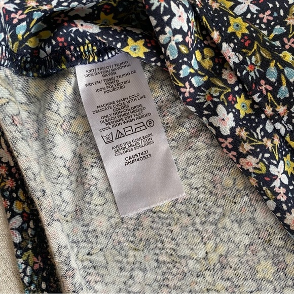 LOFT Floral V Neck Short Sleeve Shirt Blouse Small NWOT BRAND NEW Boho Madewell - Picture 10 of 12